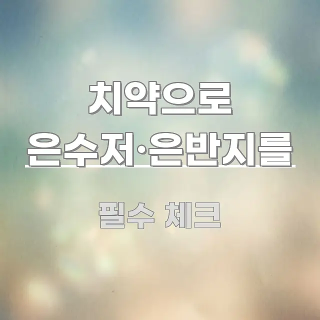 치약으로 은수저·은반지를 핵심 정보 중심의 정보 정리 카드 이미지 - 본문 내용과 연관된 이미지