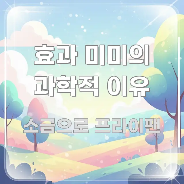 효과 미미의 과학적 이유 꼼꼼하게 정리된 정보 요약 포스터 - 본문 내용과 연관된 이미지
