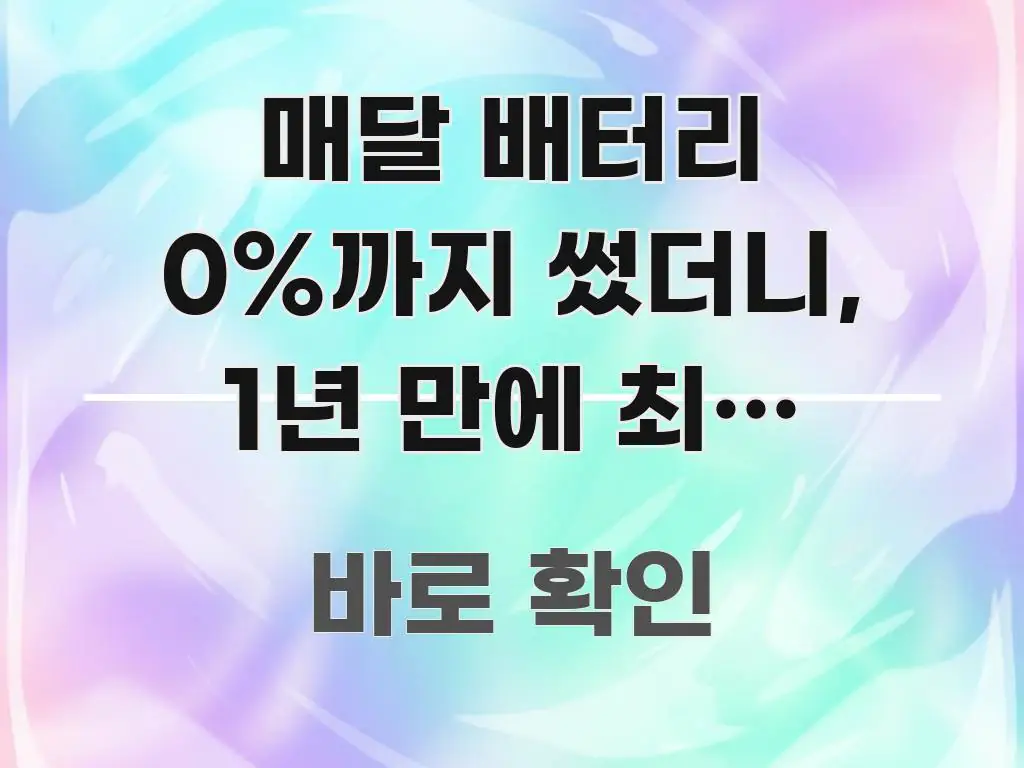매달 배터리 0%까지 썼더니, 1년 만에 최대 용량이 전문적으로 분석한 스마트 정보 카드 - 가독성을 높이는 이미지