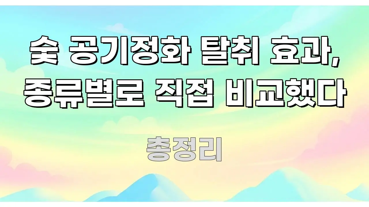 숯 공기정화 탈취 효과, 종류별로 직접 비교했다 알기 쉽게 정리한 블로그용 카드뉴스 썸네일 - 가독성을 높이는 이미지